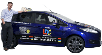 Stuart Rickard driving school car