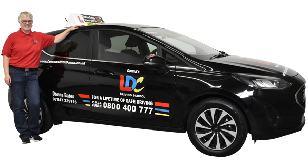 Donna Bates driving school car