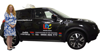Judith Brown driving school car