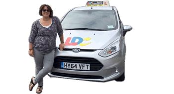 Sarah Townsend driving school car
