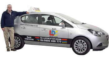 David Morley driving school car