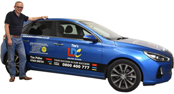 Tim Pidler driving school car
