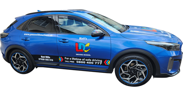 Matthew Willis driving school car