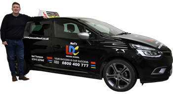 Neil Thompson driving school car