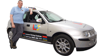 Colin Leach driving school car