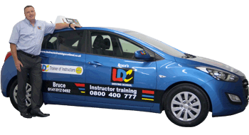 Bruce Mcneill driving school car
